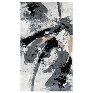 Covor Modern Living , Dormitor Dreptunghiular Yaman 1656B Gri Black - Img 2