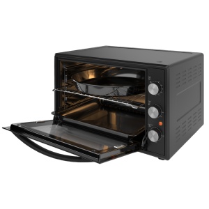 Cuptor electric Zilan ZLN2433, Putere 2000W, Capacitate 65L, Geam dublu, Timer, Termostat, 3 trepte putere, interior emailat, Negru - Img 5