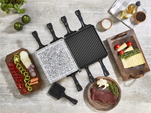 Gratar electric cu raclette Zilan ZLN8863, placa de piatra si placa de aluminiu, putere 1400 W, Gri - Img 4