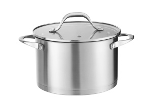 Oala din inox Zilan ZLN1368, 5.5L, Diametru 24 cm, manere nituite, Compatibil gaz, inductie electric, Compatibil masina de spalat vase
