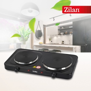 Plita Electrica Floria ZLN2844 - 2 Ochiuri, 2500W, Termostat Reglabil, Design Compact Negru - Img 3