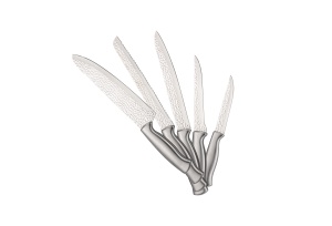 Set cutite 6 piese Zilan ZLN1641, Suport inclus din bambus, Cutite din otel inoxidabil 3CR13, Compatibil masina de spalat vase - Img 2