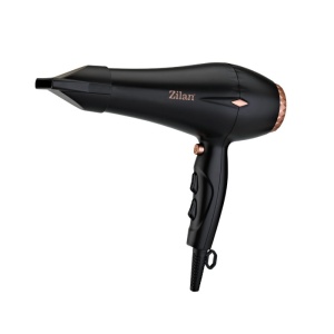 Uscator de par Zilan ZLN1239, 2200 W, 3 Trepte temperatura, 3 Viteze, Concentrator, Difuzor, Negru