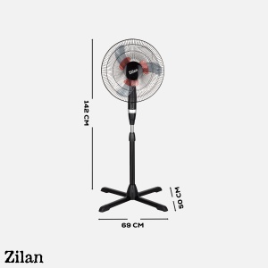 Ventilator cu picior ZILAN ZLN2331 - 16" (40cm), 60W, 3 viteze, palete duble - Img 3