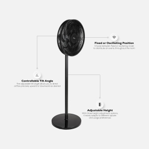 Ventilator cu picior Zilan ZLN2563 - 50W, grilaj 41cm, inaltime reglabila - Img 6