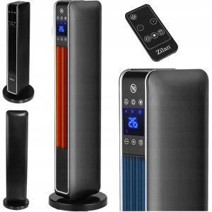 Aeroterma ceramica turn Zilan ZLN2076 Negru, 2200W, Ecran cu atingere, Timer 8H - Img 5