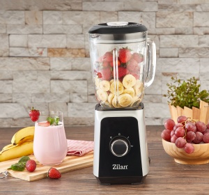 Blender ZILAN ZLN3925, 1.5 l, 2 viteze + Functie impuls, Zdrobire gheata, Vas de sticla, Inox - Img 5