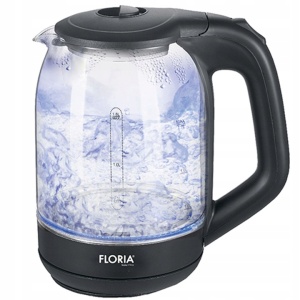 Cana fierbator din sticla FLORIA ZLN3505, Leduri iluminare apa, Putere 1500 W, Capacitate 1.8L - Img 4