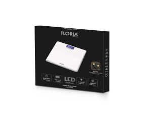 Cantar electronic de persoane Floria ZLN1988 Alb, ecran LCD, capacitate maxima 180 kg - Img 2