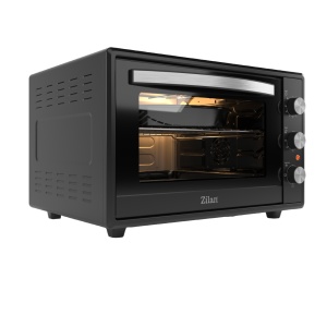 Cuptor electric Zilan ZLN2433, Putere 2000W, Capacitate 65L, Geam dublu, Timer, Termostat, 3 trepte putere, interior emailat, Negru - Img 4