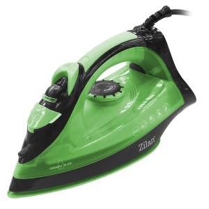 Fier de calcat talpa ceramica ZILAN ZLN2189, Verde, Putere 2200W, calcare cu aburi si uscata, functie autocuratare