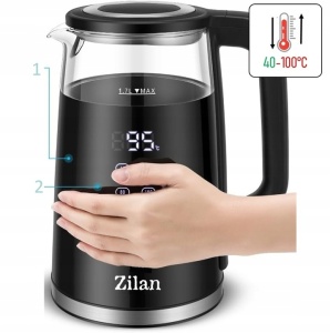 Fierbator electric Zilan ZLN7859 Negru, ecran digital, putere 2200W, panou de comanda tactil - Img 3