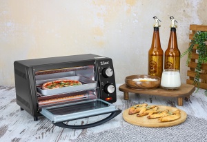 Mini cuptor Zilan-Roza ZLN4328, 9L, 800W, Geam dublu, Temporizator 60 min - Img 5