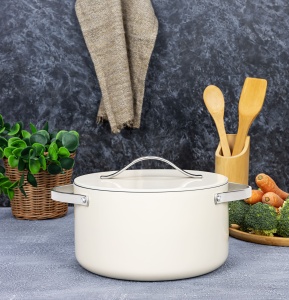 Oala Zilan ZLN0873 din 5 straturi de material, 24 cm diametru, capacitate 5.2l, manere nituite din otel inoxidabil - Img 4
