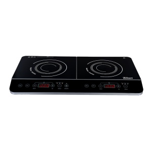 Plita cu inductie Zilan ZLN8088 Neagra, doua ochiuri, putere 3500W, geam din cristal negru - Img 2