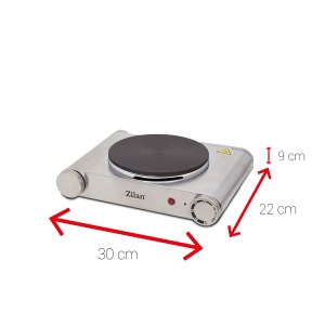 Plita electrica inox Zilan ZLN0535, 33x10x30, 1 arzator, 1500 W, termostat reglabil - Img 5