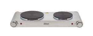 Plita electrica inox ZILAN ZLN0542, 58x33 cm, 2 ochiuri, 2250W