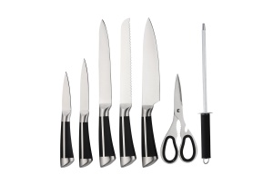 Set cutite 8 piese Zilan ZLN1634, Suport inclus, Otel inoxidabil 3CR13, Compatibil masina de spalat vase - Img 2