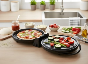 Tigaie electrica Pizza si Grill ZILAN ZLN7890 - 1500W, multifunctionala - Img 4