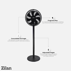 Ventilator de circulatie 12" ZILAN ZLN2558 - viteza inalta, 3 trepte - Img 4