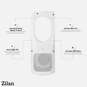 Ventilator fara palete ZILAN ZLN1078 - 50W, 3 viteze, 3 moduri, timer 15h, telecomanda - Img 8