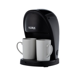 Aparat de facut cafea Floria ZLN9297, filtru de nailon, cupa pentru masurat, 2 cesti incluse, Negru - Img 4