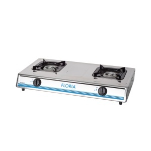 Aragaz plita inox Floria, 72 x 40 x10 cm, 2 och. ZLN8365, alimentare GPL Butelie