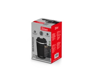 Cana de cafea Zilan ZLN9878 termos, capacitate 380ml, interior din inox, pereti dublii, negru - Img 2