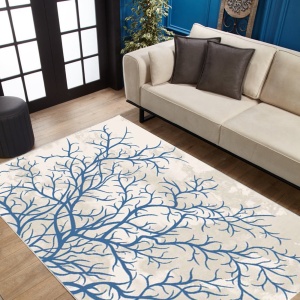 Covor Modern Living , Dormitor Dreptunghiular Elif KL8385AL Albastru
