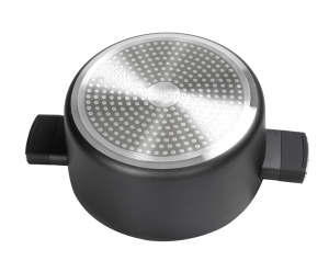 Cratita Zilan ZLN0843 Negru cu invelis din marmura, 5 straturi, 24 cm si manere fine la atingere, 4.6 L - Img 5