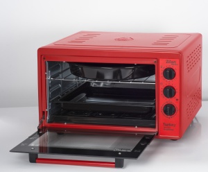 Cuptor electric Zilan ZLN5320, Rosu capacitate mare 38 Litri, 1500W, Timer, Gratar, Tava dreptunghiulara - Img 3