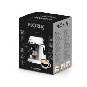 Espressor Floria ZLN9359 Alb, putere 800W, presiune de 3.5 bari, usor de curatat - Img 3