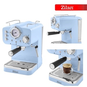 Espressor manual ZILAN ZLN2861 Retro Albastru - 15 Bar, 1.25L, 1100W - Img 4