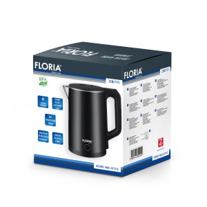 Fierbator electric Floria ZLN4919 Negru, putere 1500W, capacitate 2 L, indicator luminos - Img 2