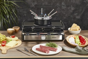 Gratar electric cu fondue Zilan ZLN8856, raclette, putere 1400 W, indicator luminos - Img 4