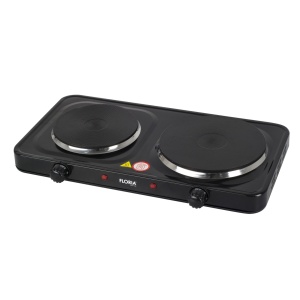 Plita Electrica Floria ZLN2844 - 2 Ochiuri, 2500W, Termostat Reglabil, Design Compact Negru