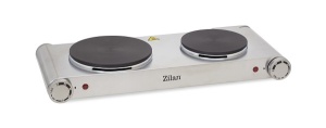 Plita electrica inox ZILAN ZLN0542, 58x33 cm, 2 ochiuri, 2250W - Img 2