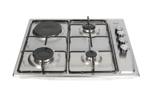Plita incorporabila Zilan ZLN1918 GPL si Gaz natural 58x50 cm, 3 ochiuri, 1 ochi electric, duze de schimb incluse, aprindere electrica, Inox - Img 4
