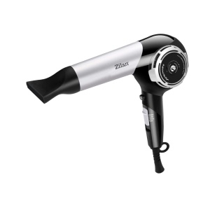 Uscator de par profesional ZILAN ZLN2946 - 1800W, 3 trepte, motor DC, ionizare, gri-negru