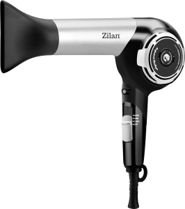 Uscator de par profesional ZILAN ZLN2946 - 1800W, 3 trepte, motor DC, ionizare, gri-negru - Img 2