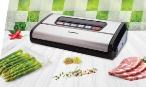 Aparat de vidat si sigilat Heinner HAV-165BKSS, vidare uscata umeda, pompa si sigilare dubla, sistem racire banda sigilare, furtun pentru caserole, cutter incorporat, compatibil cu pungi latime 32 cm - Img 3
