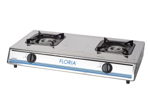 Aragaz plita inox Floria, 72 x 40 x10 cm, 2 och. ZLN8365, alimentare GPL Butelie