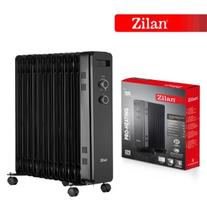 Calorifer electric Zilan ZLN8467 Negru, 13 elementi, indicator luminos, putere 2500W - Img 3