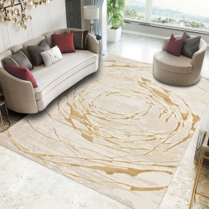 Covor Modern Living , Dormitor Dreptunghiular Elif F353A Crem Gold
