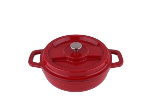 Cratita Zilan ZLN0958, Din fier turnat sub presiune puternica, 2.1L, Diametru 24 cm, Inaltime 7 cm, Compatibila cuptor si masina de spalat vase, 7 straturi de material