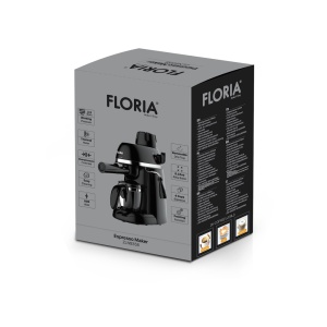 Espressor Floria ZLN9358 Negru, putere 800W, presiune de 3.5 bari, usor de curatat - Img 3