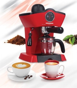 Espressor Heinner HEM-200RD, 800W, 3.5 bar, filtru inox, 250 ml, Rosu - Img 2