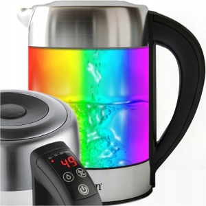 Fierbator Digital ZILAN ZLN3949, 2200W, 1.7L, Control Temperatura, Iluminare LED, Sticla-Inox - Img 4