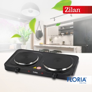 Plita Electrica Floria ZLN2844 - 2 Ochiuri, 2500W, Termostat Reglabil, Design Compact Negru - Img 4