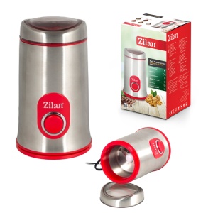 Rasnita cafea electrica, Zilan ZLN8012,Argintiu Rosu 150 W, inox, cutite macinare otel inoxidabil - Img 5